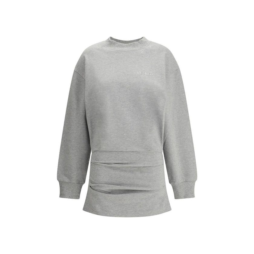 The Attico Gray Cotton Sweatshirt