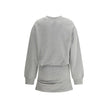 The Attico Gray Cotton Sweatshirt