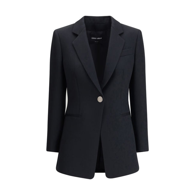 Giorgio Armani Black Polyester Blazer