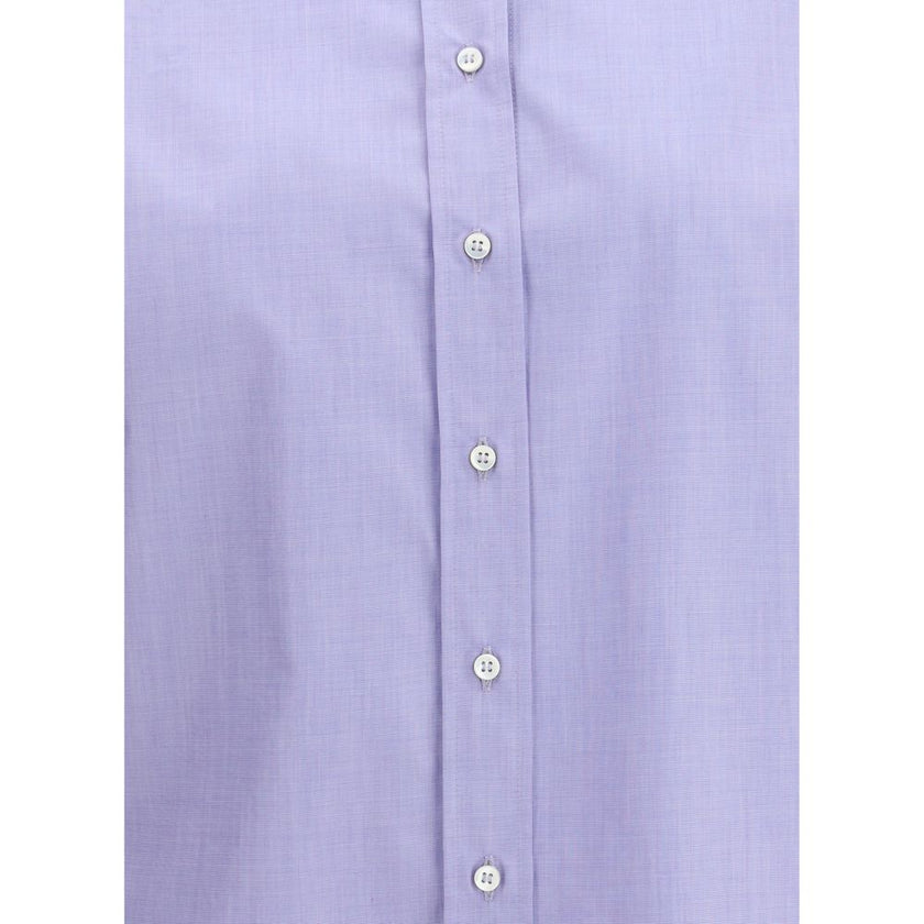 Brunello Cucinelli Light Blue Cotton Dress Shirt