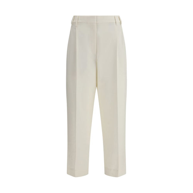Brunello Cucinelli White Cotton Chino Pants