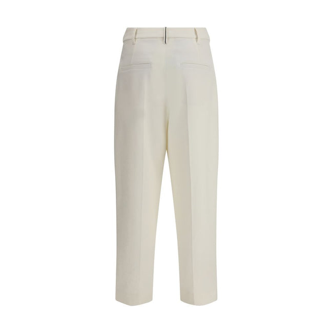 Brunello Cucinelli White Cotton Chino Pants