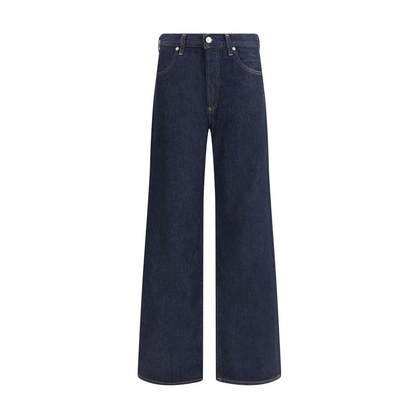 Citizens of Humanity Blue Recycled Cotton Straight-Leg Jeans