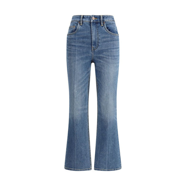 Tory Burch Light Blue Cotton Cropped Jeans