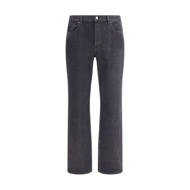 Saint Laurent Black Cotton Straight-Leg Jeans