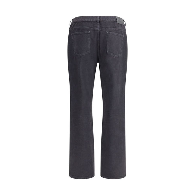 Saint Laurent Black Cotton Straight-Leg Jeans
