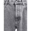 Brunello Cucinelli Gray Cotton Straight-Leg Jeans