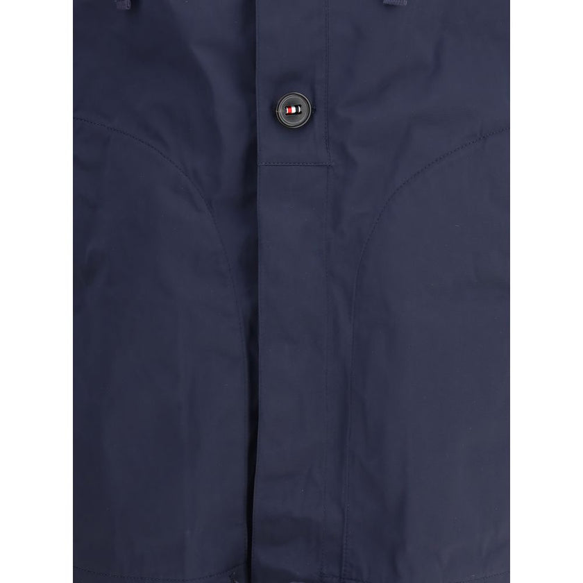 Thom Browne Blue Polyester Shell Jacket