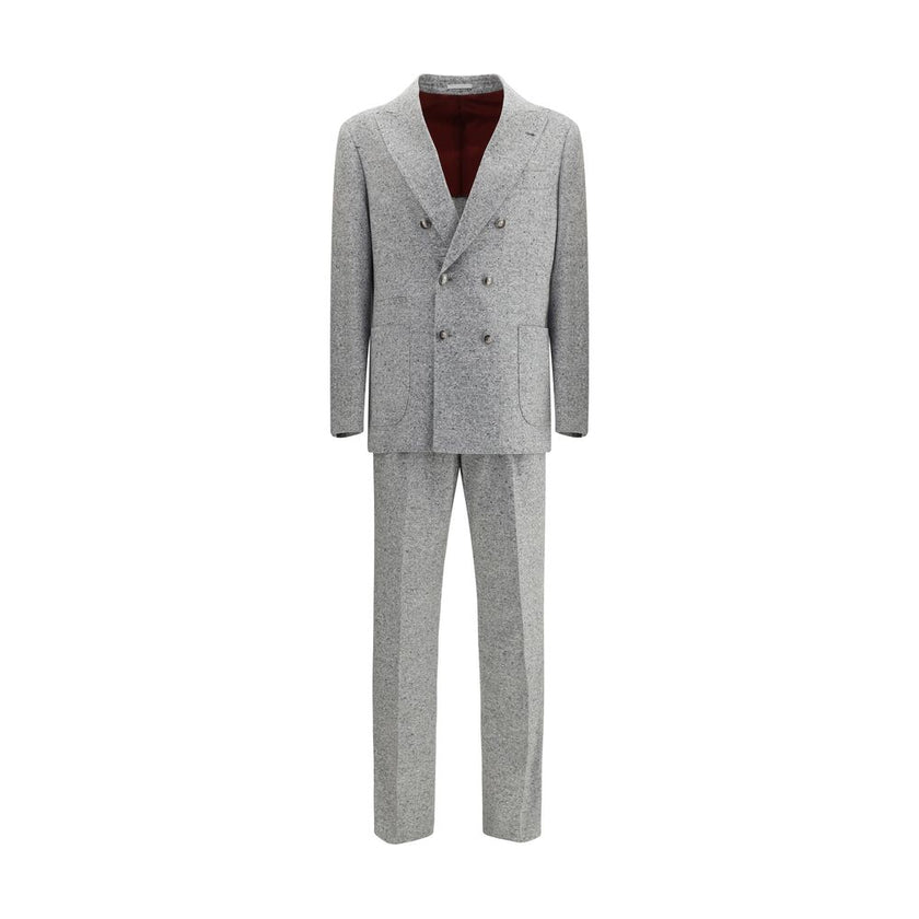 Brunello Cucinelli Gray Wool Two-Piece Suit
