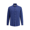 Brunello Cucinelli Blue Cotton Dress Shirt