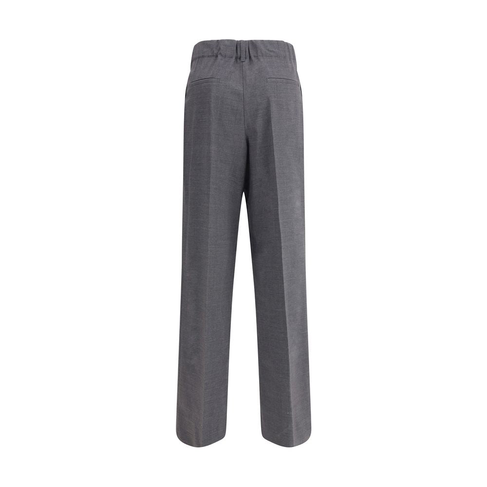 P.A.R.O.S.H. Gray Elastane Casual Pants
