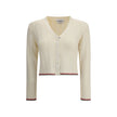 Thom Browne Cream Fleece Wool Cardigan