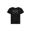 PINKO Black Cotton T-Shirt
