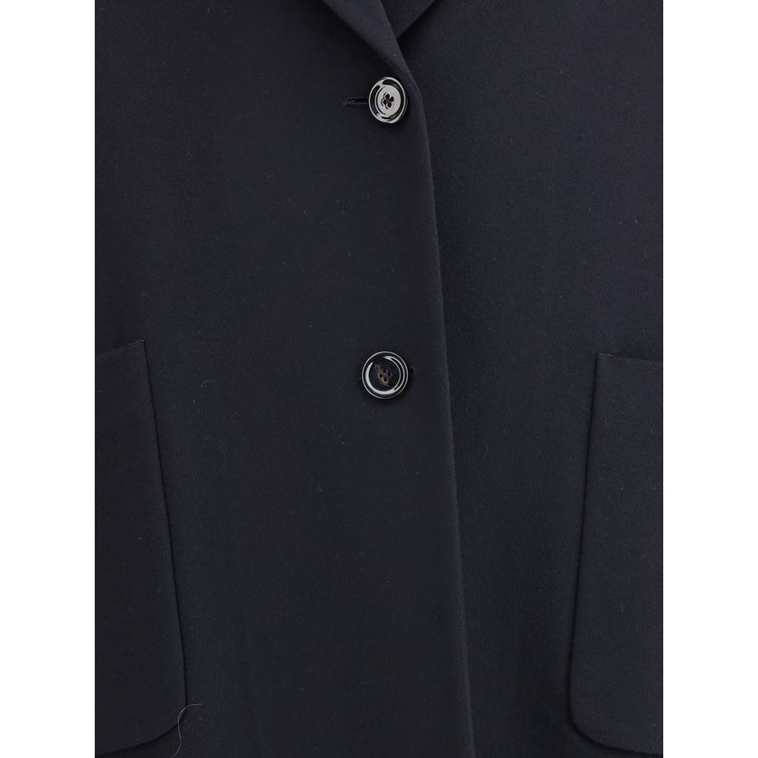 Lardini Black Cashmere Coat