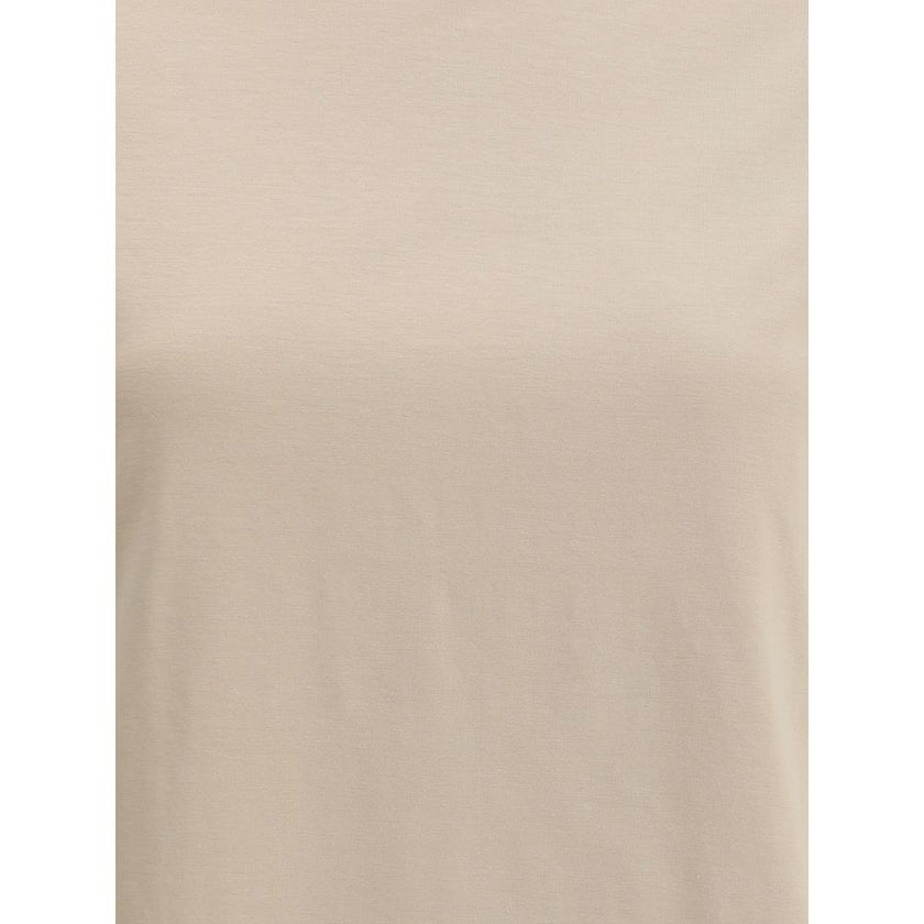 Brunello Cucinelli Beige Elastane T-Shirt