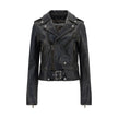 Golden Goose Black Calf Leather Bos Taurus Biker Jacket
