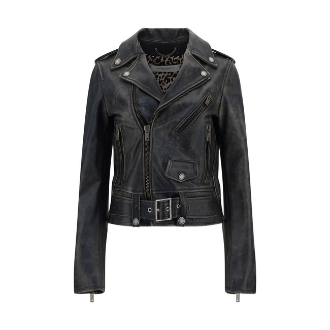 Golden Goose Black Calf Leather Bos Taurus Biker Jacket