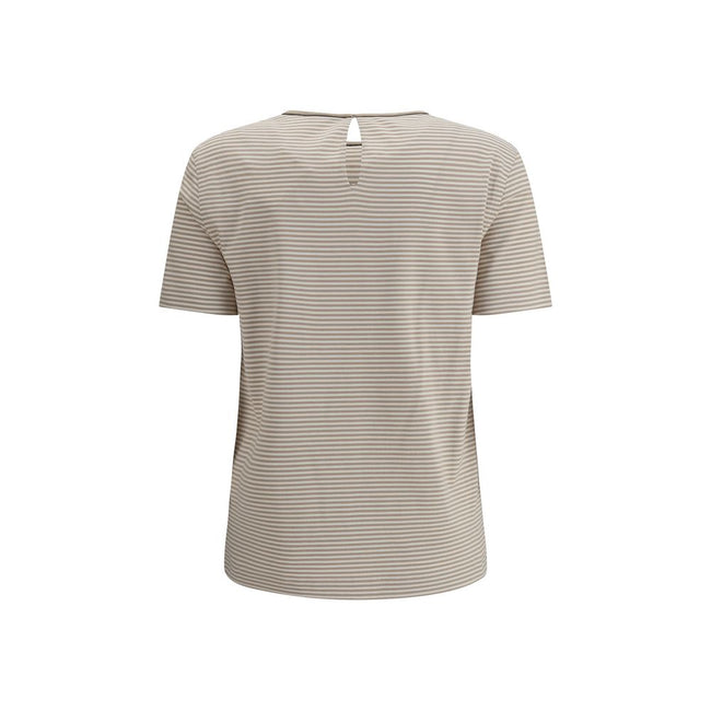 Brunello Cucinelli Beige Cotton T-Shirt