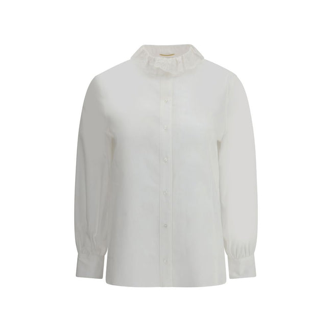 Saint Laurent White Cotton Dress Shirt