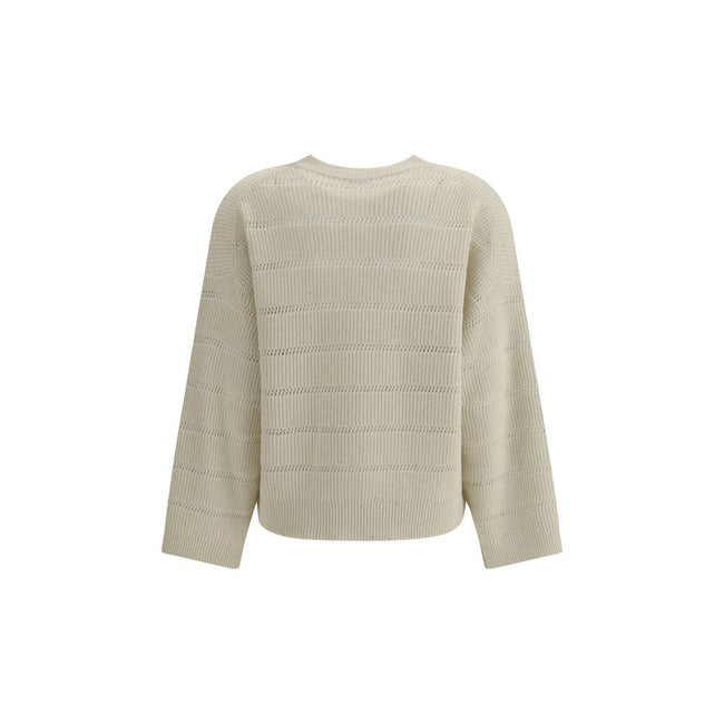Brunello Cucinelli White Cashmere Cashmere Sweater
