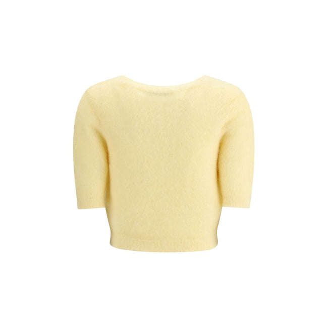 Alessandra Rich Yellow Mohair Sweatshirt