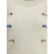 Alessandra Rich White Mohair Sweatshirt