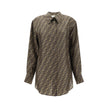 Fendi Brown Silk Pattern Shirt