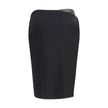 Versace Black Viscose Midi Skirt