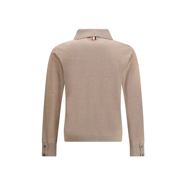 Thom Browne Beige Fleece Wool Cardigan