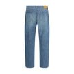 Saint Laurent Blue Cotton Straight-Leg Jeans