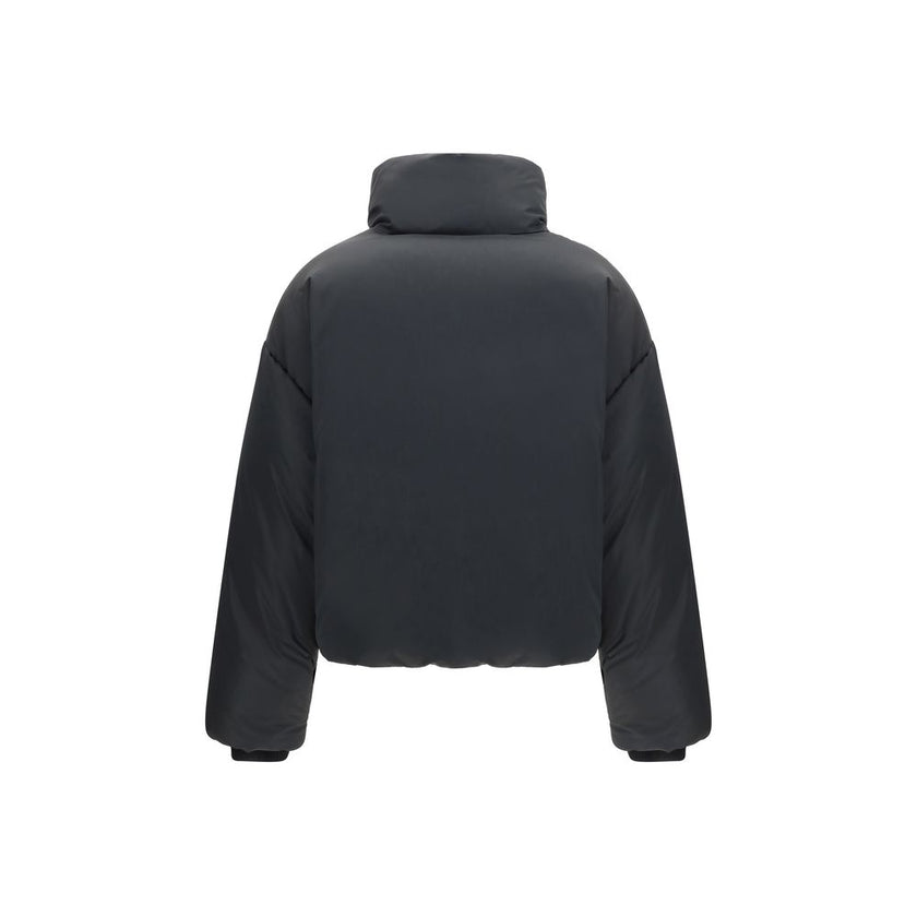 Ami Paris Black Polyamide Full-Length Jacket