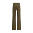 Saint Laurent Bicolor Cotton Casual Pants