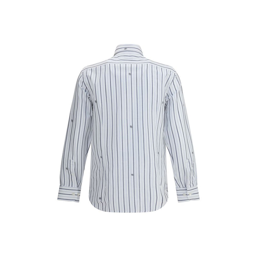 Etro White Cotton Pattern Shirt