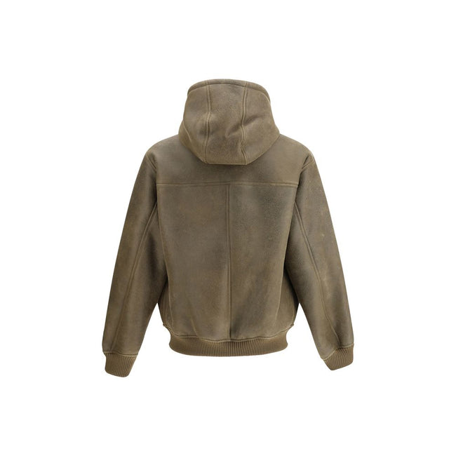 Emporio Armani Brown Lamb Ovis Aries Aries Bomber