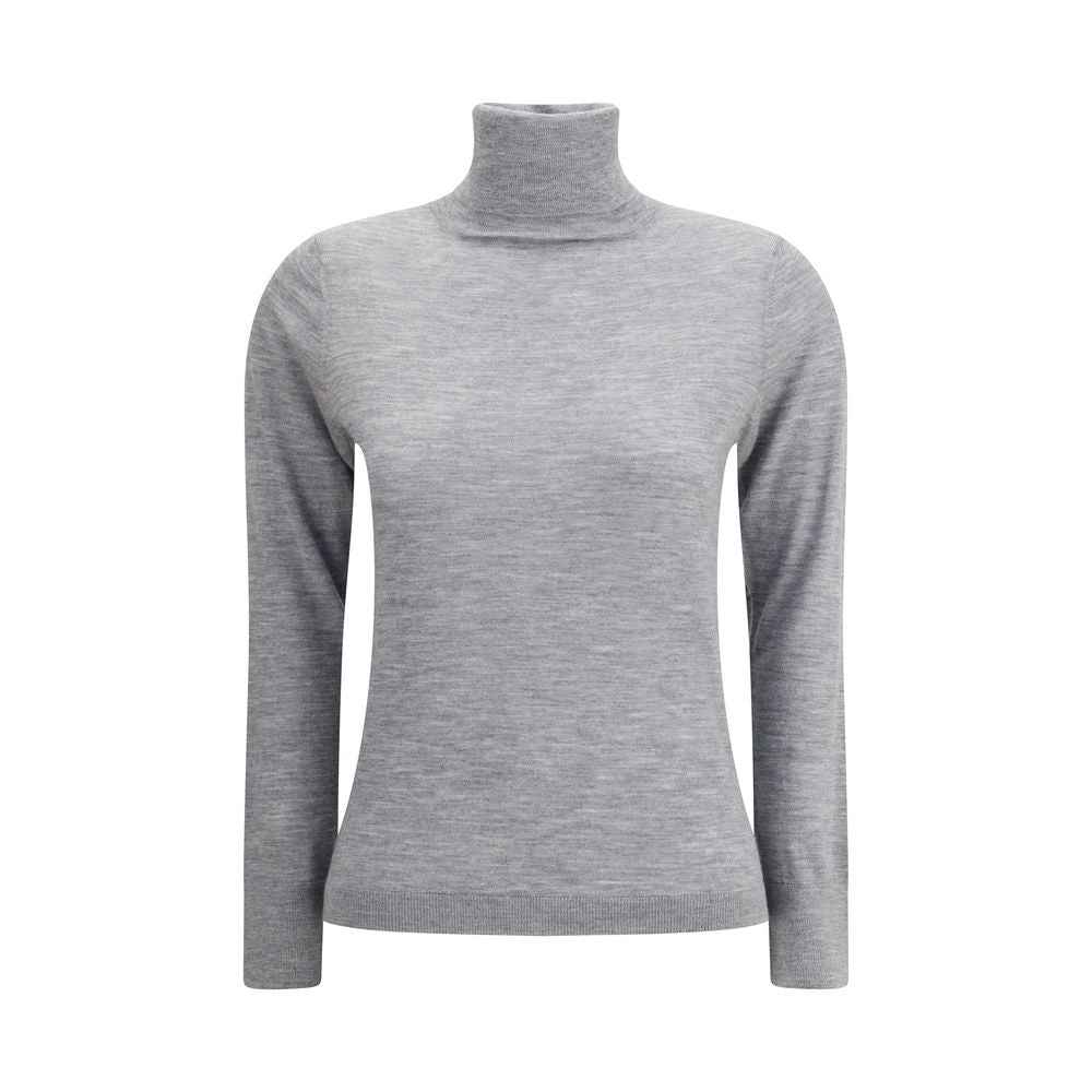 Allude Gray Cashmere Turtleneck