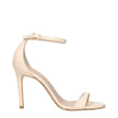 Stuart Weitzman Beige Leather Stiletto Heel Sandals