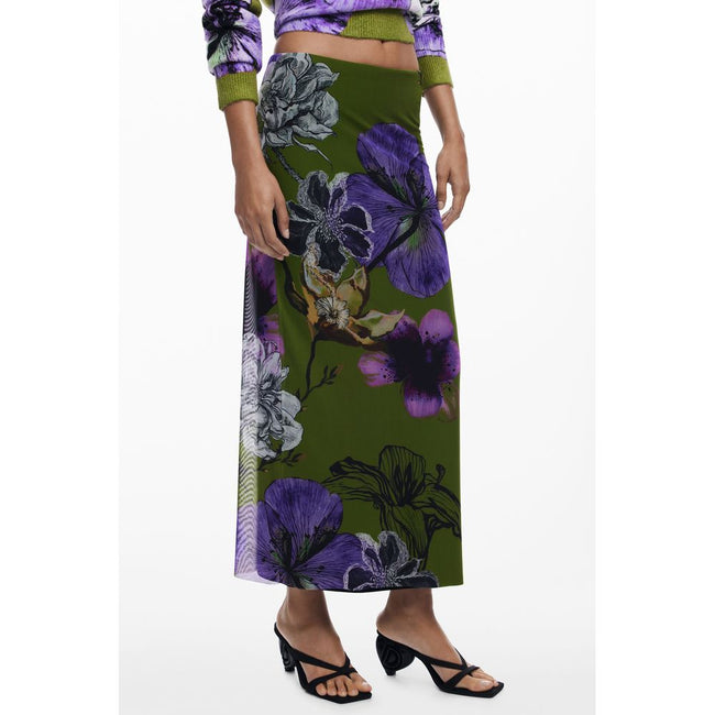 Desigual Green Polyester Women Skirt