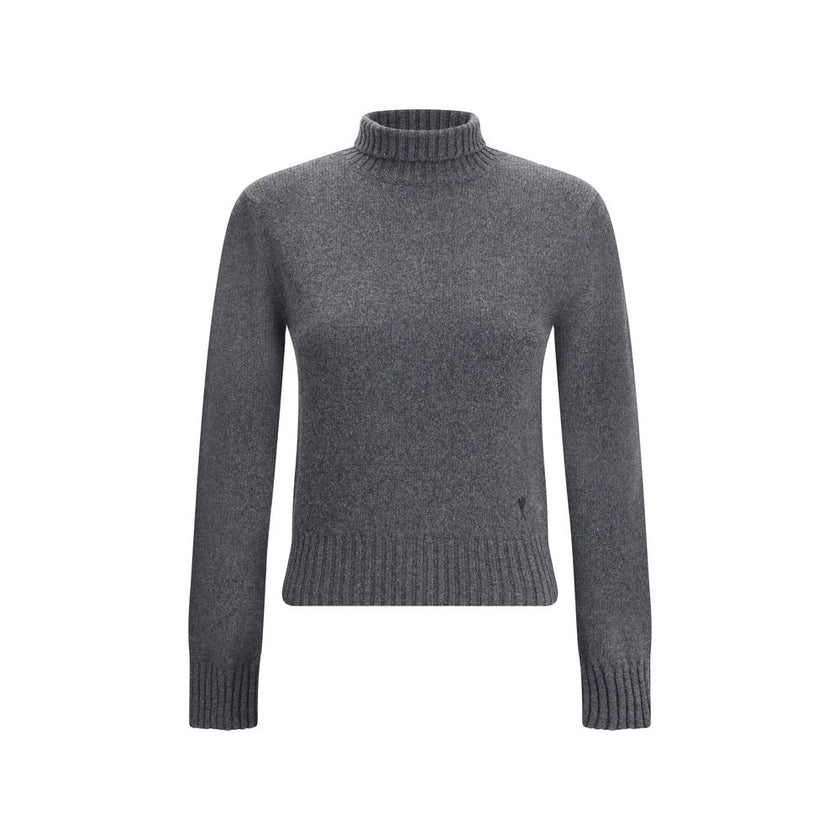 Ami Paris Gray Cashmere Turtleneck