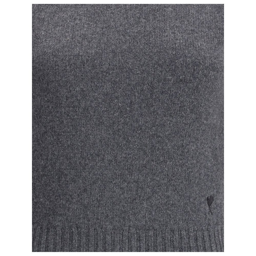 Ami Paris Gray Cashmere Turtleneck