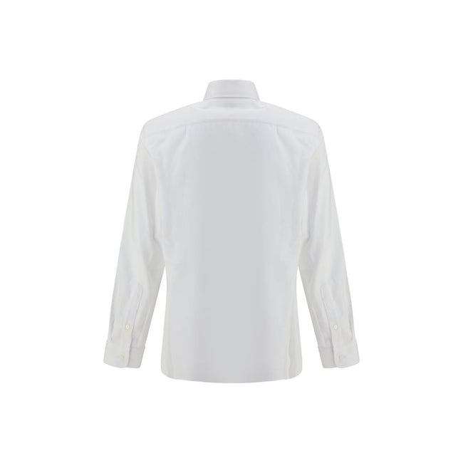 Brunello Cucinelli White Cotton Dress Shirt