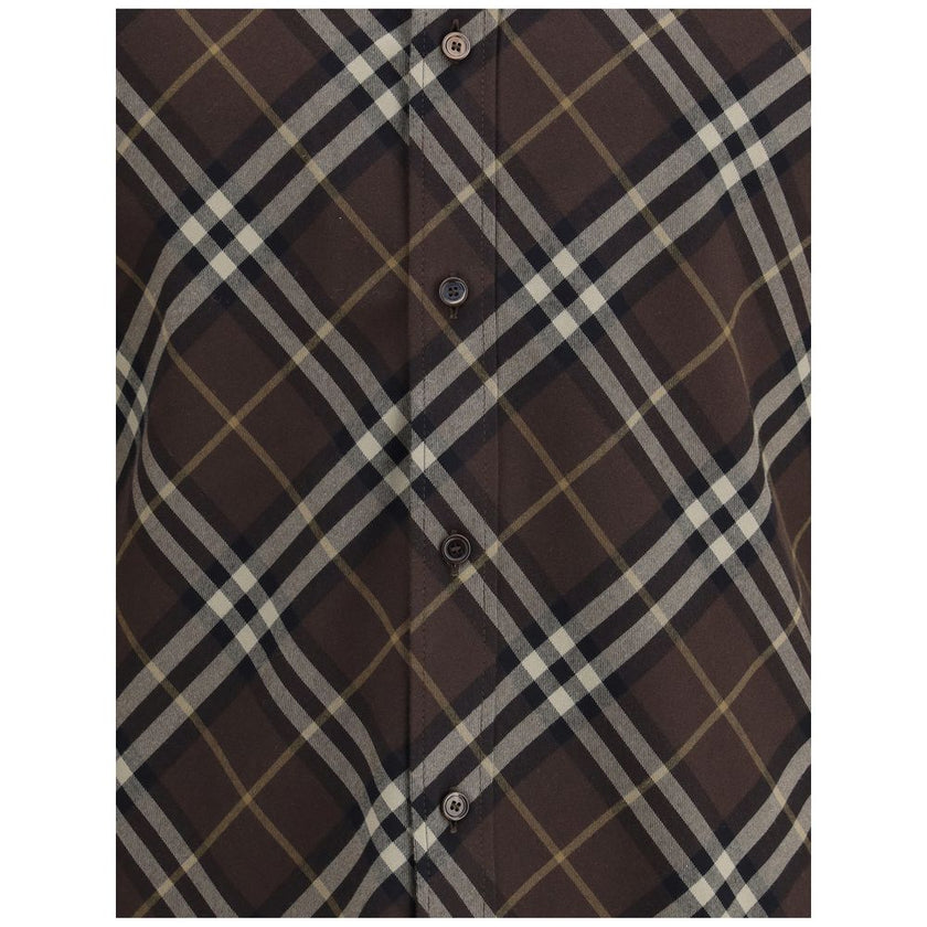 Burberry Brown Cotton Pattern Shirt