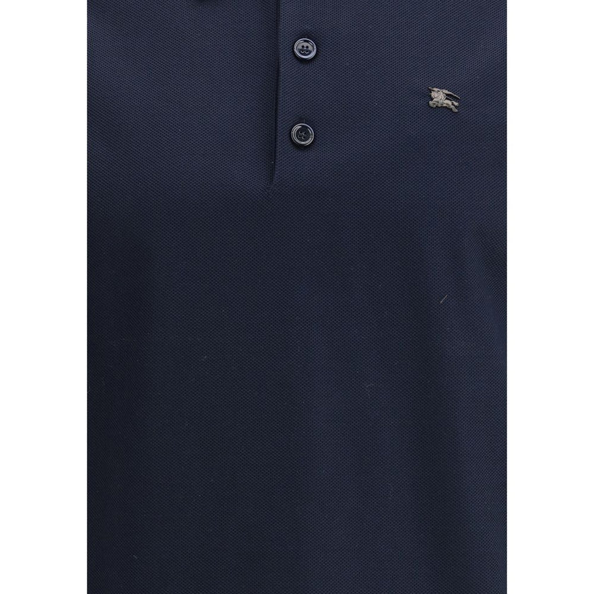 Burberry Blue Cotton Polo Shirt