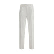 Brunello Cucinelli White Cotton Casual Pants