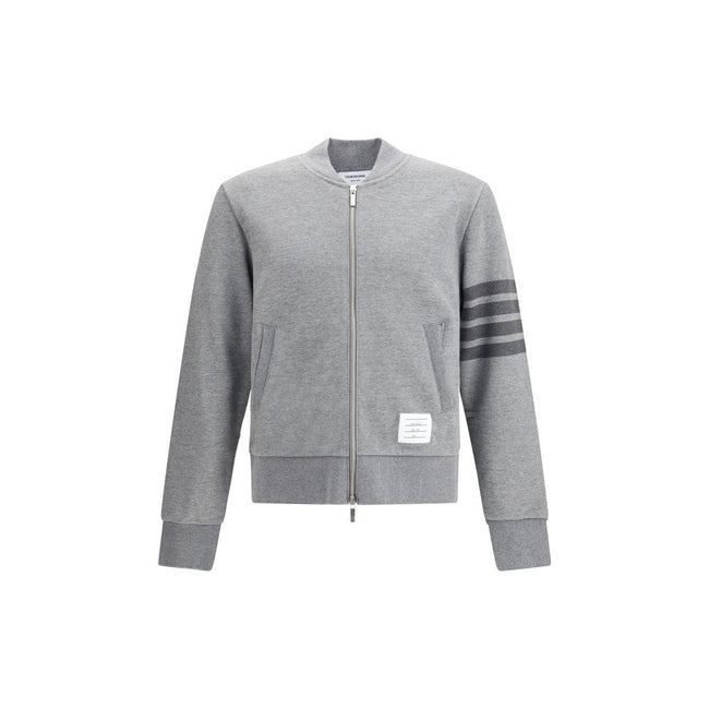 Thom Browne Gray Cotton Sweatshirt
