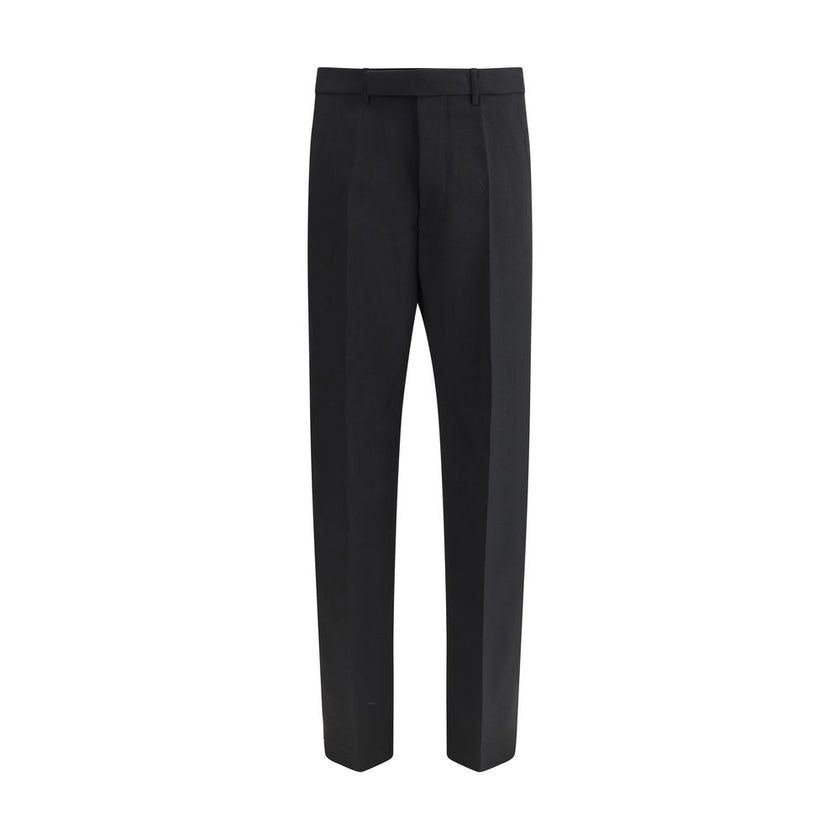 Rick Owens Black Fleece Wool Dress Pants