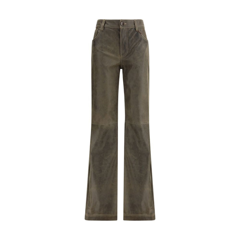 Etro Brown Leather Pants