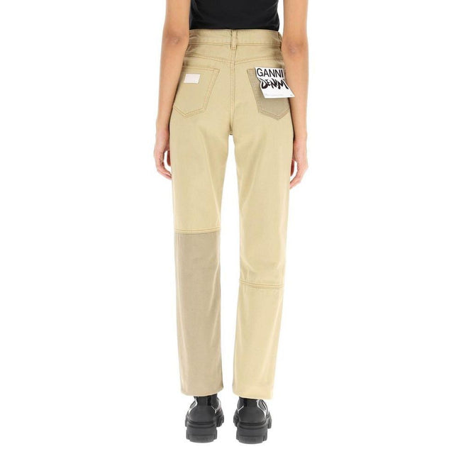 Ganni Brown Cotton Jeans Denim