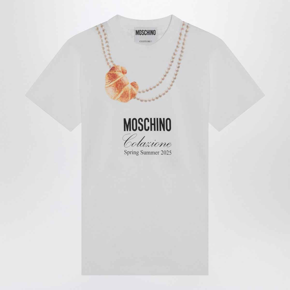 white Moschino Breakfast T-shirt