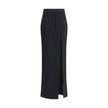 Alessandra Rich Black Fleece Wool Long Skirt - HOLLIN STUDIO