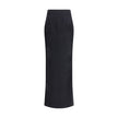 Alessandra Rich Black Fleece Wool Long Skirt - HOLLIN STUDIO